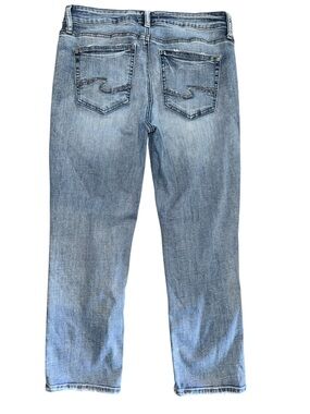 Silver Jeans Co. Suki Capri Jeans Women’s 31 Light Wash Stretch Mid Rise